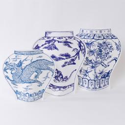3 types of traditional Korean paper vase (tiger, bamboo, dragon)